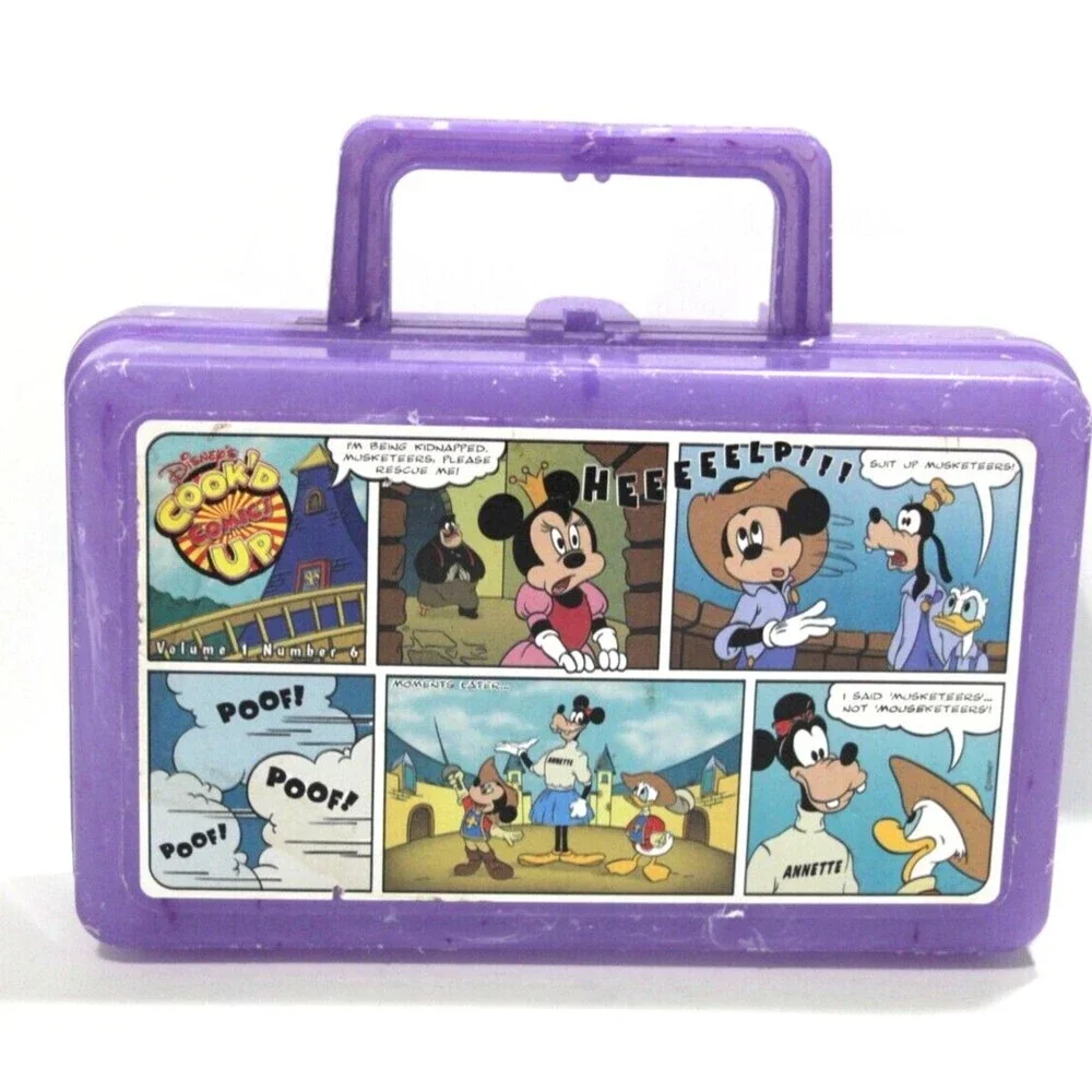 Disneyland Cook'd Up Comics Lunch Box Vintage The Three Musketeers 1998 Whirley